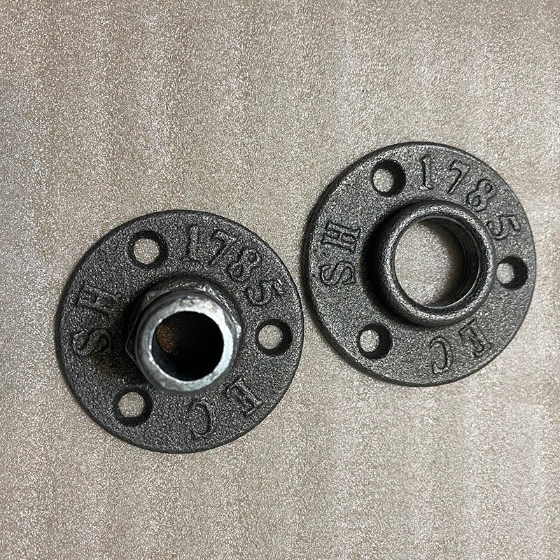 Casting Iron Flange DN20 DN15 Pipe Fitting Funiture Hardware 1/2" 3/4" flanges 10 pieces