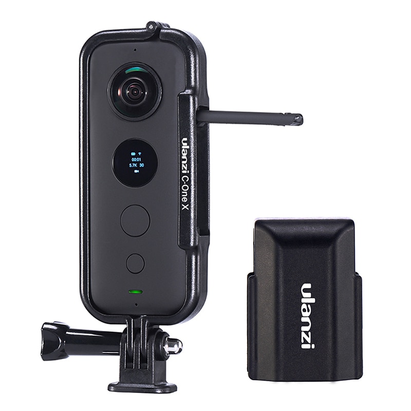 Ulanzi Kunststoff Schutzhülle Rahmen für Insta 360 eins X Gehäbenutzen KäFeige mit Kamera Objektiv Kappe Aktion Kamera Adapter Bausatz