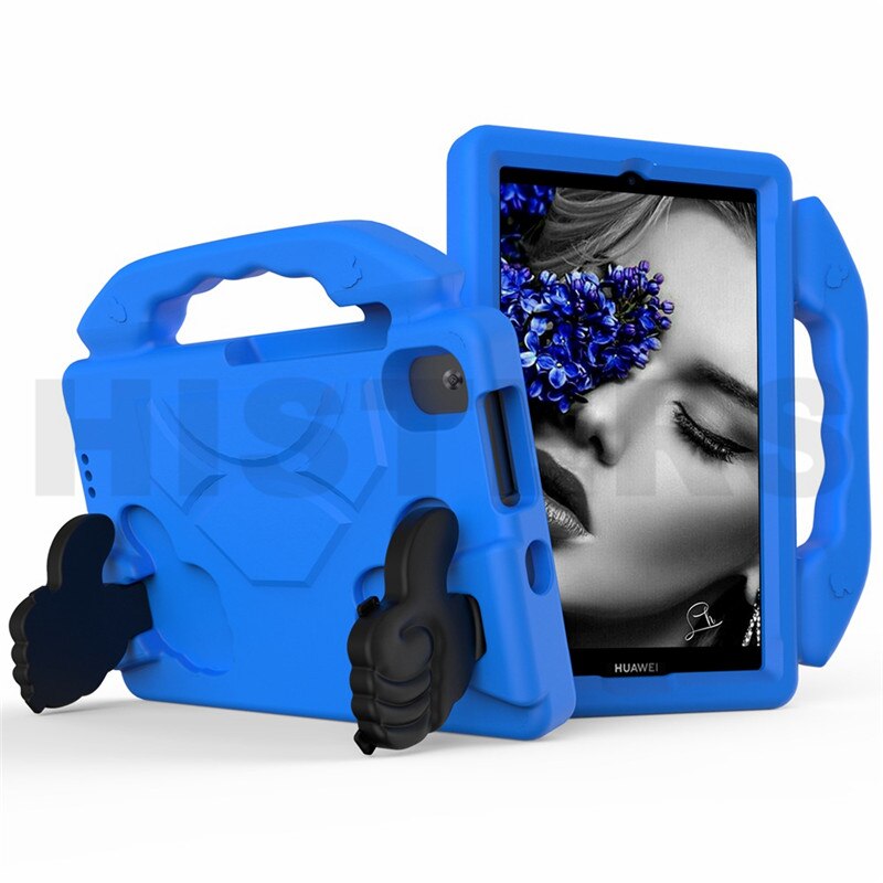 Kinderen Veilig Eva Shockproof Shell Voor Huawei Matepad T8 8 "Tablet Pc Model: kobe2-L03 Kob2-L09 Draagbare Kickstand Cover Case: Blauw