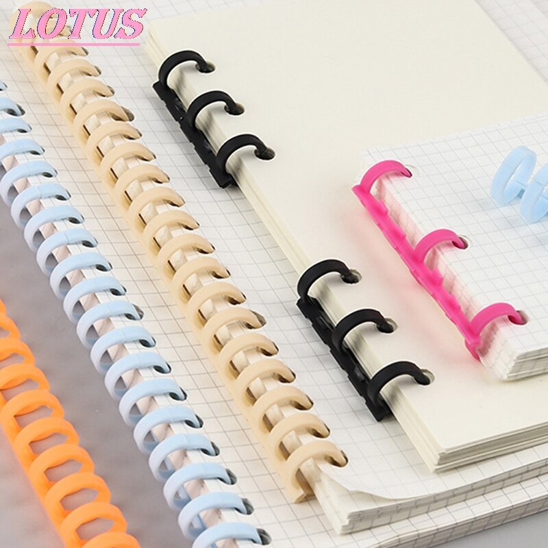 Office loose-leaf plastic ring 30-hole spring spiral ring A4 A5 A6 paper notebook stationery 1pc