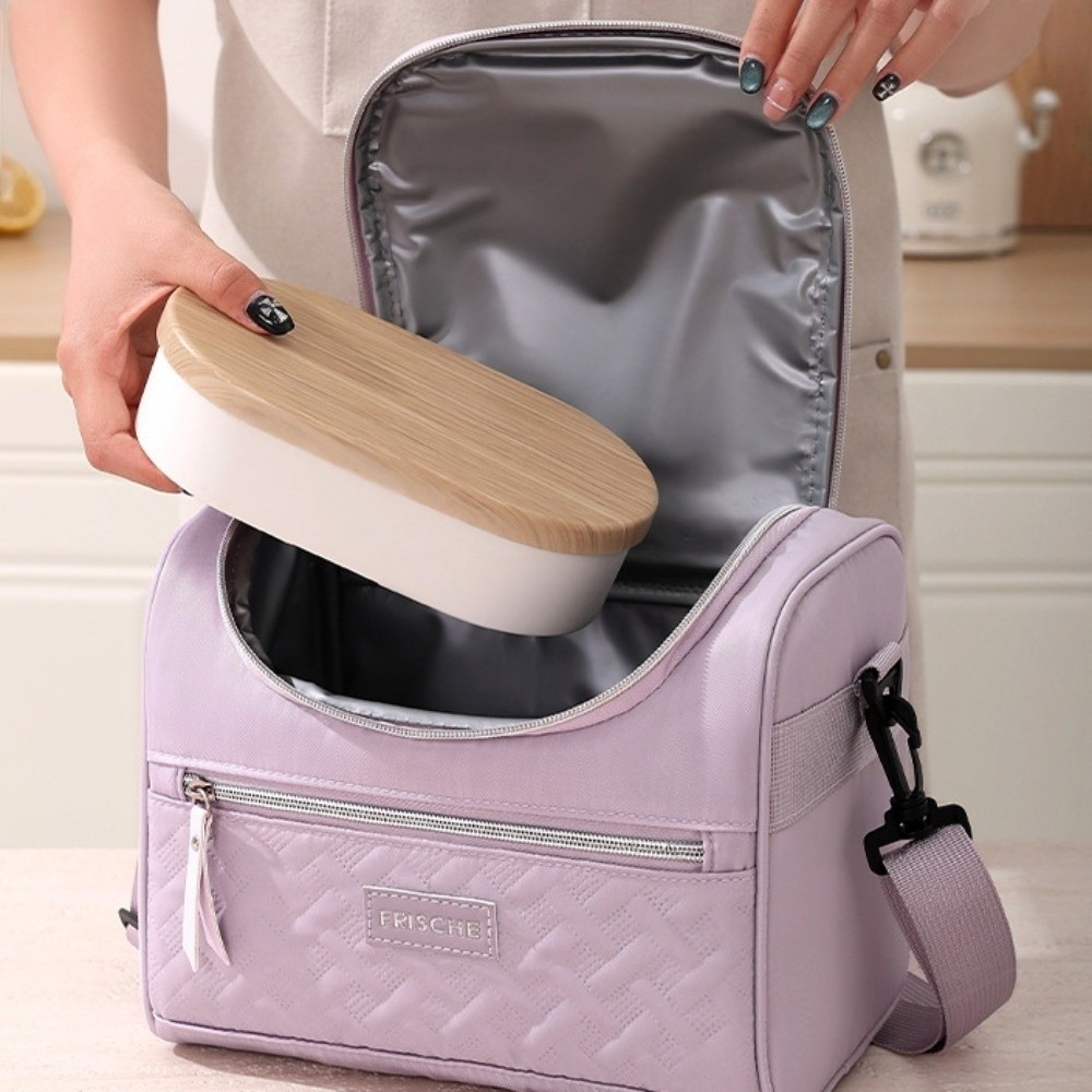 Portable PEVA Lunch Bag Thickened Large Capacity Picnic Bag Heat Preservation Waterproof Cooler Bag Thermal Lunch Box