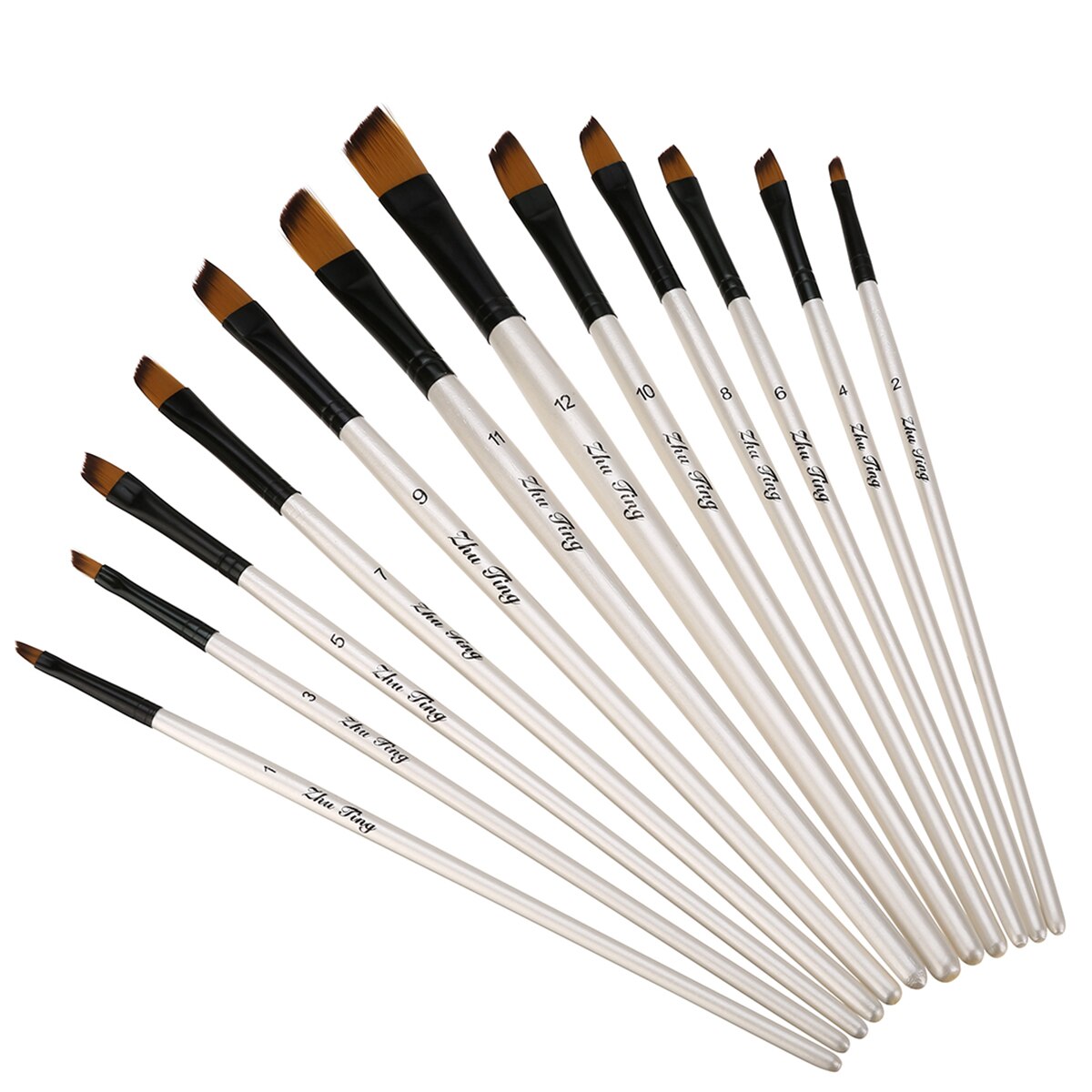 12pcs Paint Brushes Set Artist Paint Brushes Set Acrylic Oil Watercolour Painting Art Craft For Painting Exercises Painting Exam