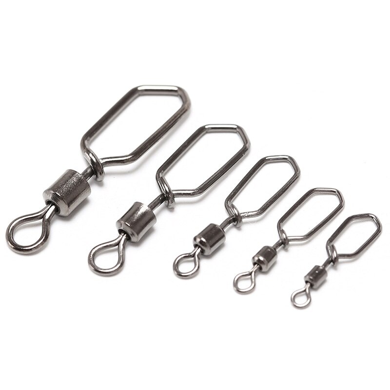 1 tas viswartel pesca visaccessoires schommel vierkante snap rolwartels vishaak kunstaas connector
