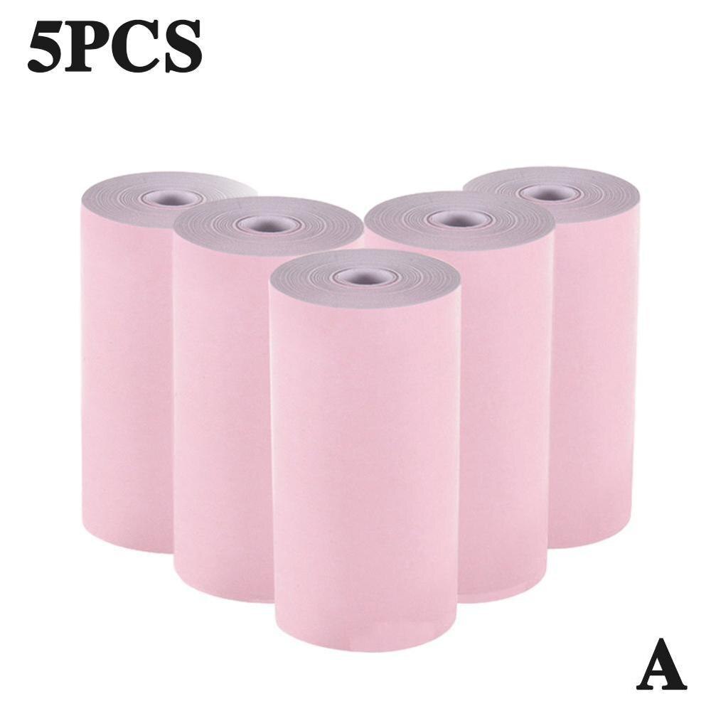 Printer papers Printable Sticker Paper Roll Direct 5pcs Paper 3pcs Thermal 57*30mm For PeriPage G6M0: pink