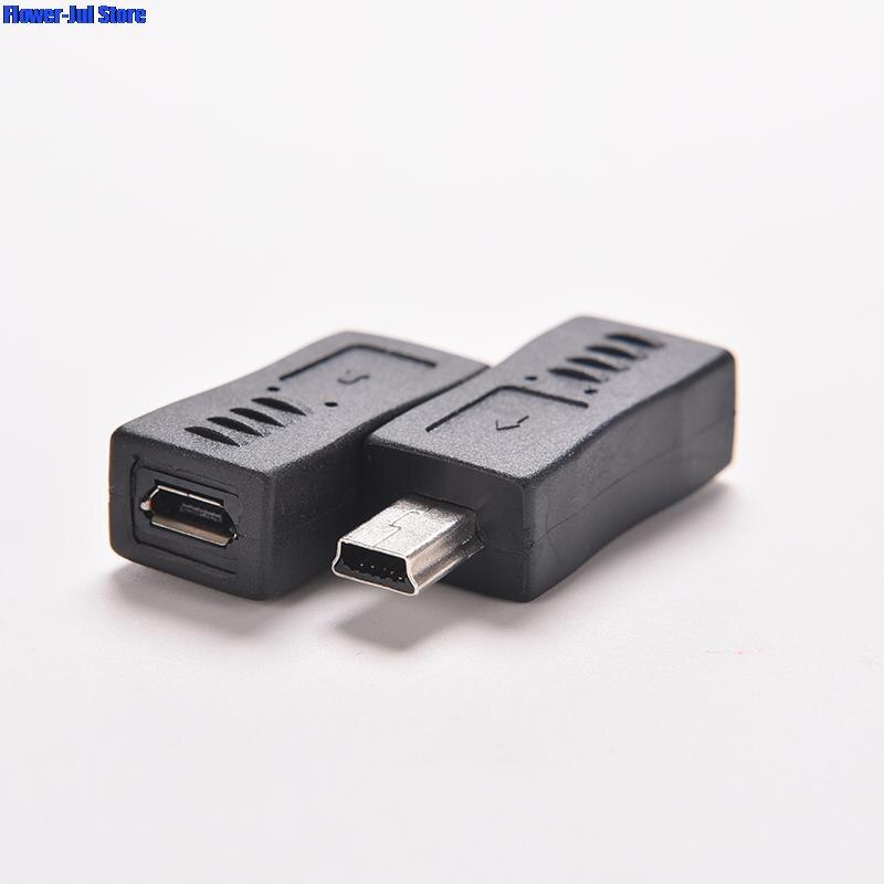 Adaptateur Micro USB femelle vers Mini USB mâle, convertisseur de connecteur pour téléphones portables MP3