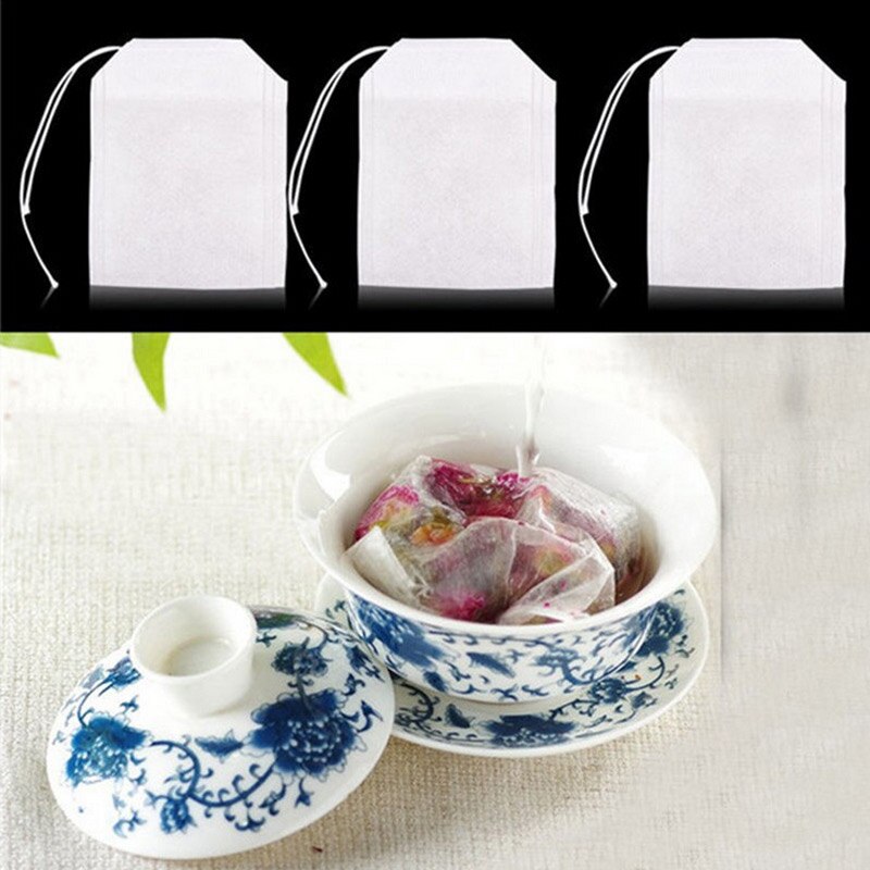 nicht-gewebte Stoffe leer Filter brauen Tee Paket Taschen leer Teebeutel Papier Sieb duftend klein Blumen- Tee Pack 100Stck