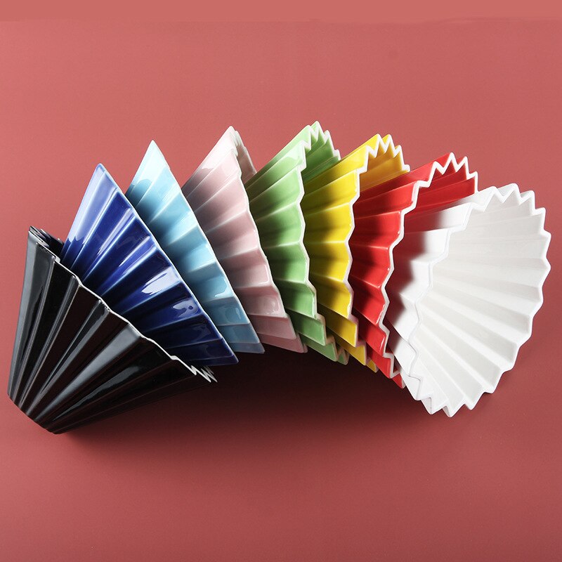 Ceramic Coffee Dripper 1-2Cups 1-4Cups Engine Style Coffee Drip Filter Cup Permanent Pour Over Coffee Maker