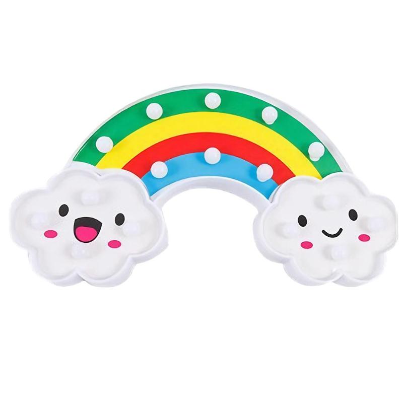 Cute Rainbow LED Night Light Home Kids Bedroom Indoor Lighting Decor Lamp Rainbow Decor Neon Lamps