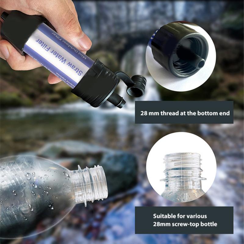 Outdoor Nood Waterzuiveraar Water Filter Stro Filtratie Systeem Purifier Voor Reizen Camping 캠핑 용품