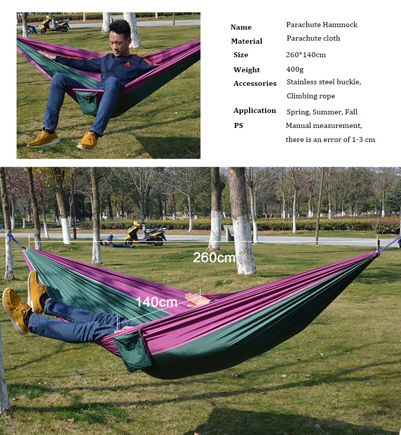 Camp Bed Hangmat Draagbare Lichtgewicht Parachute Hangmat Air Bed Voor Backpacken Reizen Strand Achtertuin Patio Wandelen Opknoping Bed