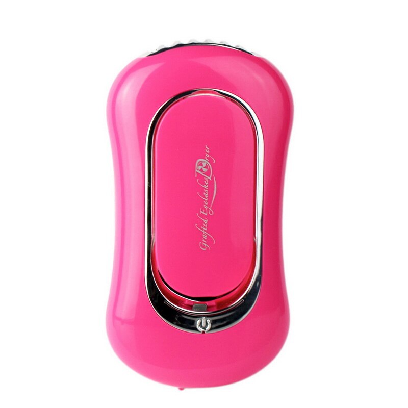 Portable USB Mini Fan Eyelash Dryer Air False Eye Lash Mascara Dryer Quick Drying Makeup Device Tools: Red