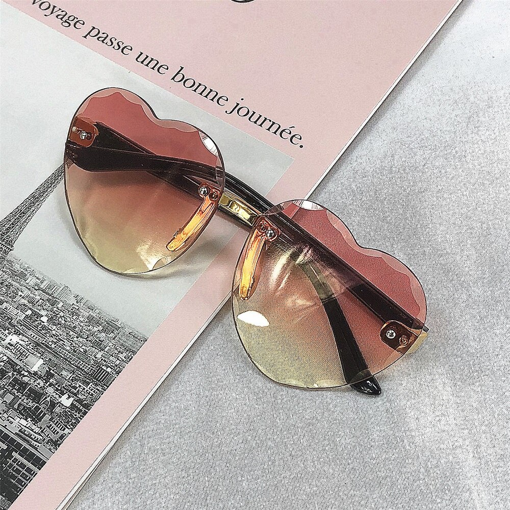 Baby Girl Sunglasses for Children Heart TR90 Black Pink Red Heart Sun Glasses for Kids Polarized Flexible: D