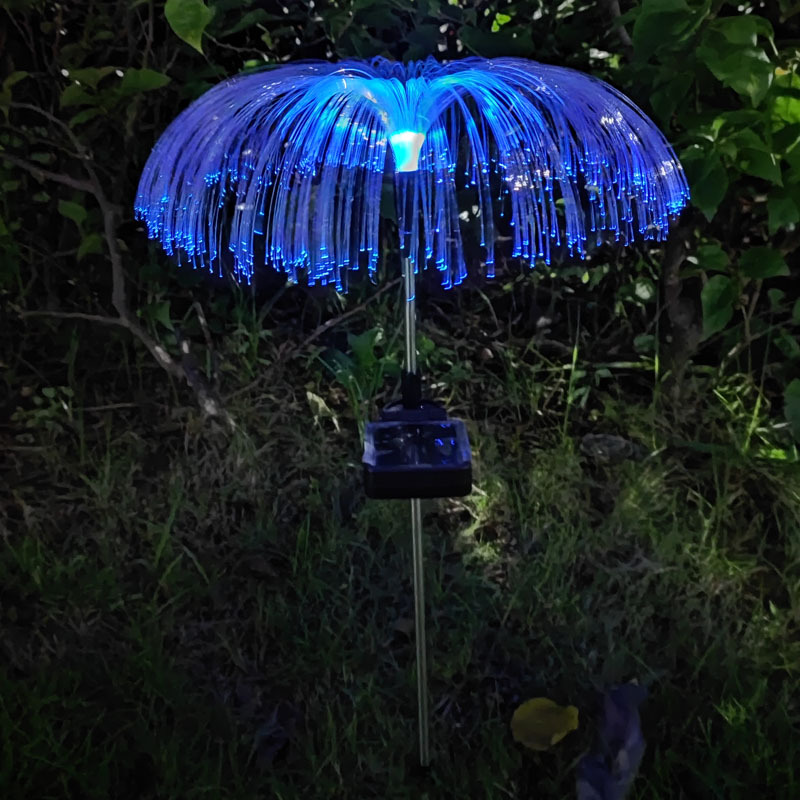 Solar Jellyfish Lights Waterproof Garden Lights Fiber Optic Lights Luminous Charging Garden Decorative Lights