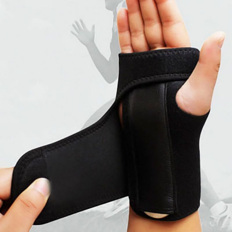 1 PC supporto per fascia da polso per fasciatura da polso per Fitness sollevamento pesi distorsione per stecca cintura per artrite Tunnel carpale bracciale Brace: Black Right hand