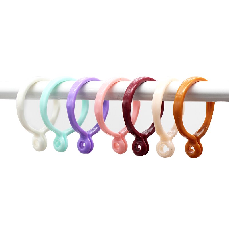 30 Stks/partij Kleurrijke Movable Plastic Gordijn Rod Clips Venster Douchegordijn Ringen Opknoping Klem Ring Tringle Gordijn Clips -40