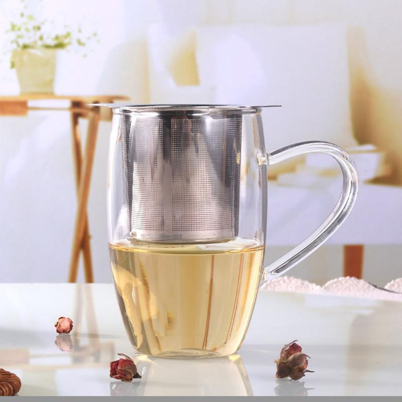 1pc te-infuserer i rustfrit stål genanvendelig te-si krydderi-te-kugle-si mesh te-filter-si køkkentilbehør