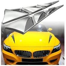 2Pcs/Set Car Bug Shields Air Intake Sticker Hood Decorative Air Outlet Exterior Parts Durable Practical Bug Shields