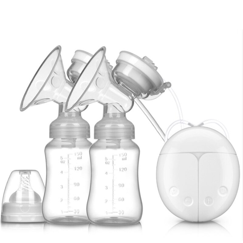 Enkele Dubbele Elektrische Baby Melk Borst Pompen Usb Krachtige Zuigkracht Tepel Pomp Met Fles Koude Warmte Pad Borstvoeding Gereedschap: 3