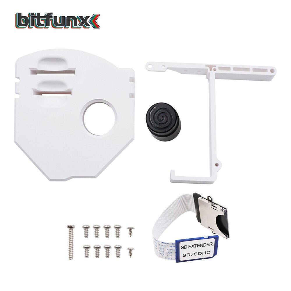 Bitfunx-Kit de montaje de tarjeta SD, mando a distancia, adaptador de extensión para SEGA Dreamcast GDEMU5.5 5.15b: white(black button)