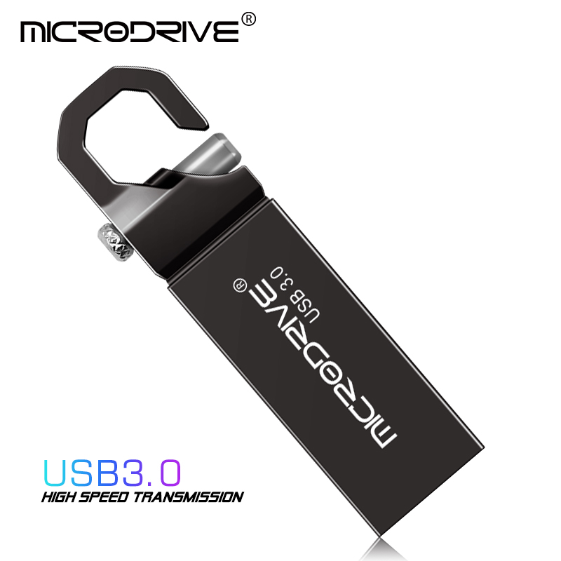 USB 3.0 Flash Drive 32GB 16GB Metal Pendrive 64gb 128gb 3.0 U Disk High Speed Waterproof Key Pen Drive Memory Stick