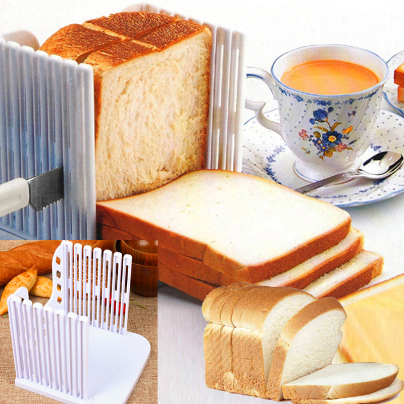 Cake bread toast cutter kitchen accessories tool ABS plastic 16*16*2cm splicing tiered slice bread slicer toast layerer