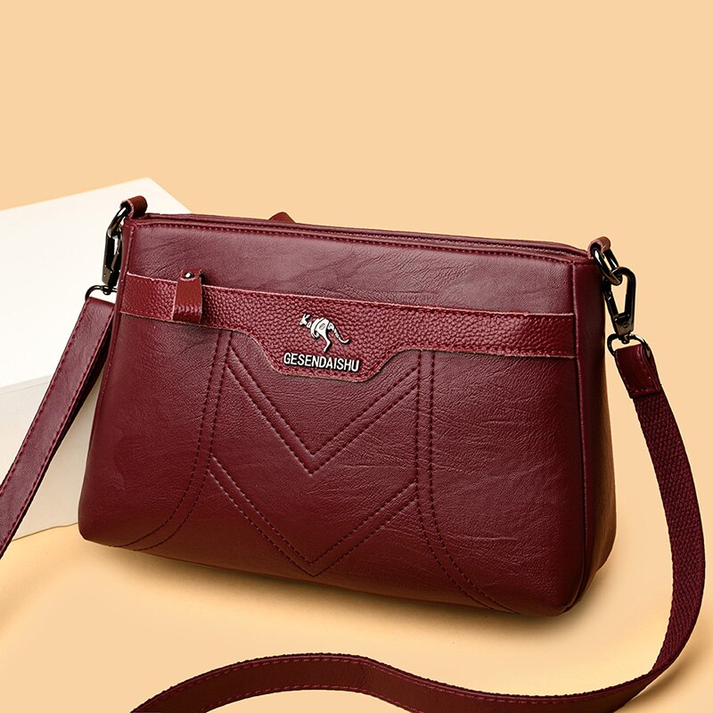 Oude Tang Vintage Crossbody Tassen Voor Vrouwen Grote Capaciteit Schoudertas Soft Pu Lederen Handtassen Tassen