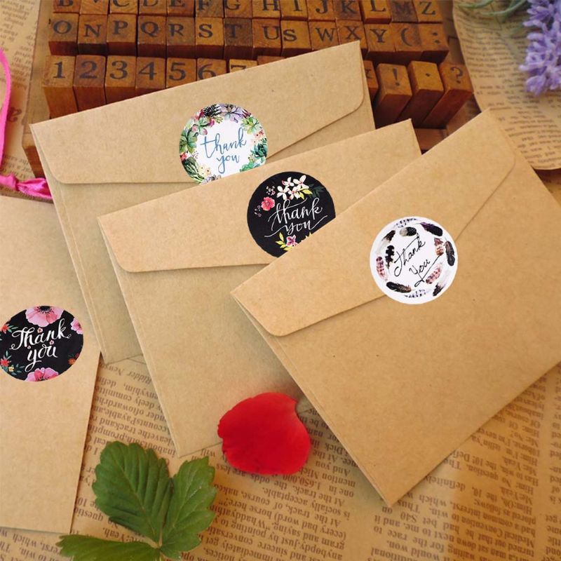 500pcs Round Thank You Stickers Scrapbooking DIY Seal Labels Wedding Party Package Stationery Invitations Sticker