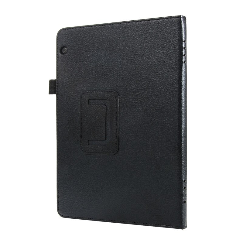 Capa de couro inteligente para huawei mediapad, capa t5 10 AGS2-L09 l03 w09 w19 10.1 "para tablet suporte + película + caneta: Black