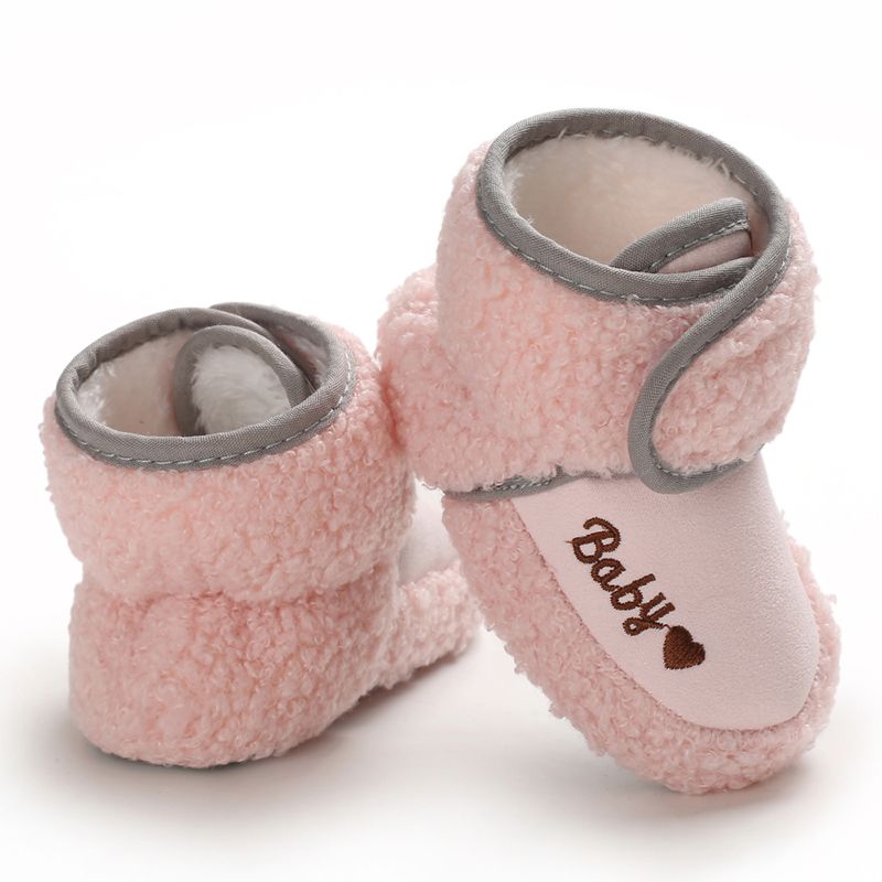 Hiver Wram bébé bottes enfant en bas âge filles chaussures Plus velours chaussures chaudes fausse fourrure bottes filles pantoufles