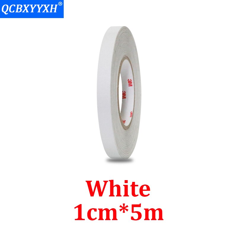 QCBXYYXH 5M * 1CM tiras reflectantes pegatinas coche-estilismo decoración de la motocicleta automóviles bicicletas de seguridad advertencia cintas para marcar: Blanco