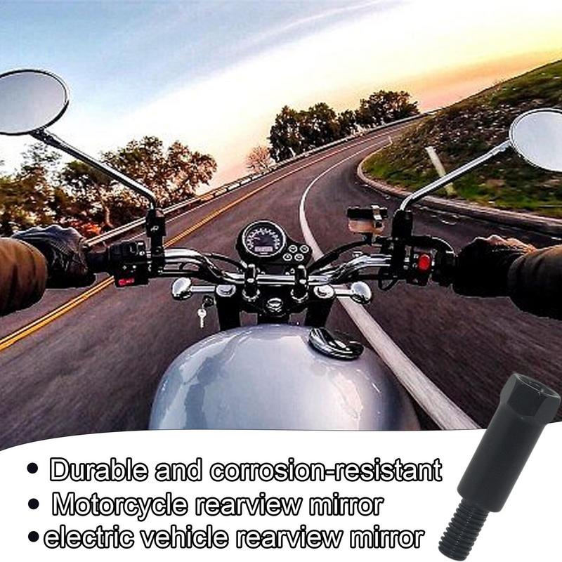 1PC Zwarte Motorfiets Spiegel Adapters 8MM Achteruitkijkspiegels Conversie Bolt Met de klok mee Anti-klok Rechts Links Draad accessoires