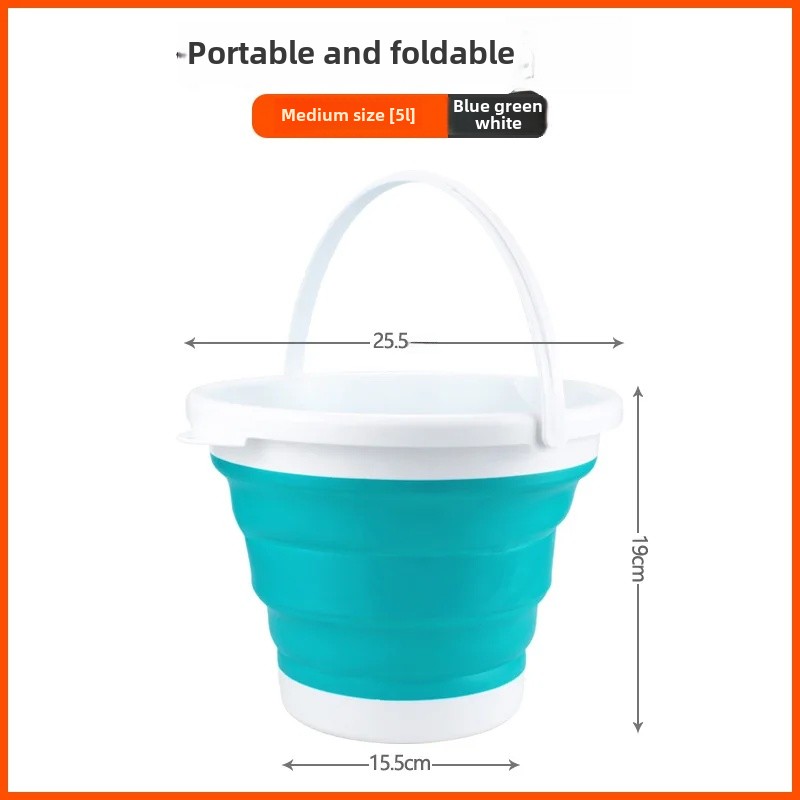 Portable Foldable Multi-Function Bucket Car Travel Fishing Pen Washing Basin Outdoor Use Collapsible Water Container Home Goods