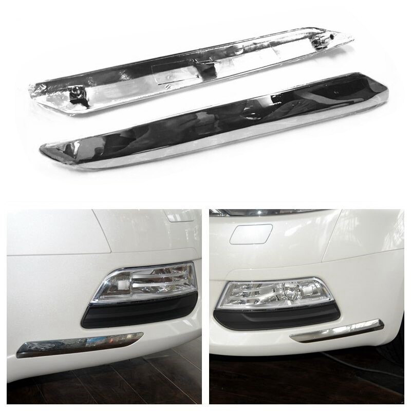 Car Front Bumper Chrome Silver Trim Strip Decoration Cover for Peugeot Citroen C5: Default Title