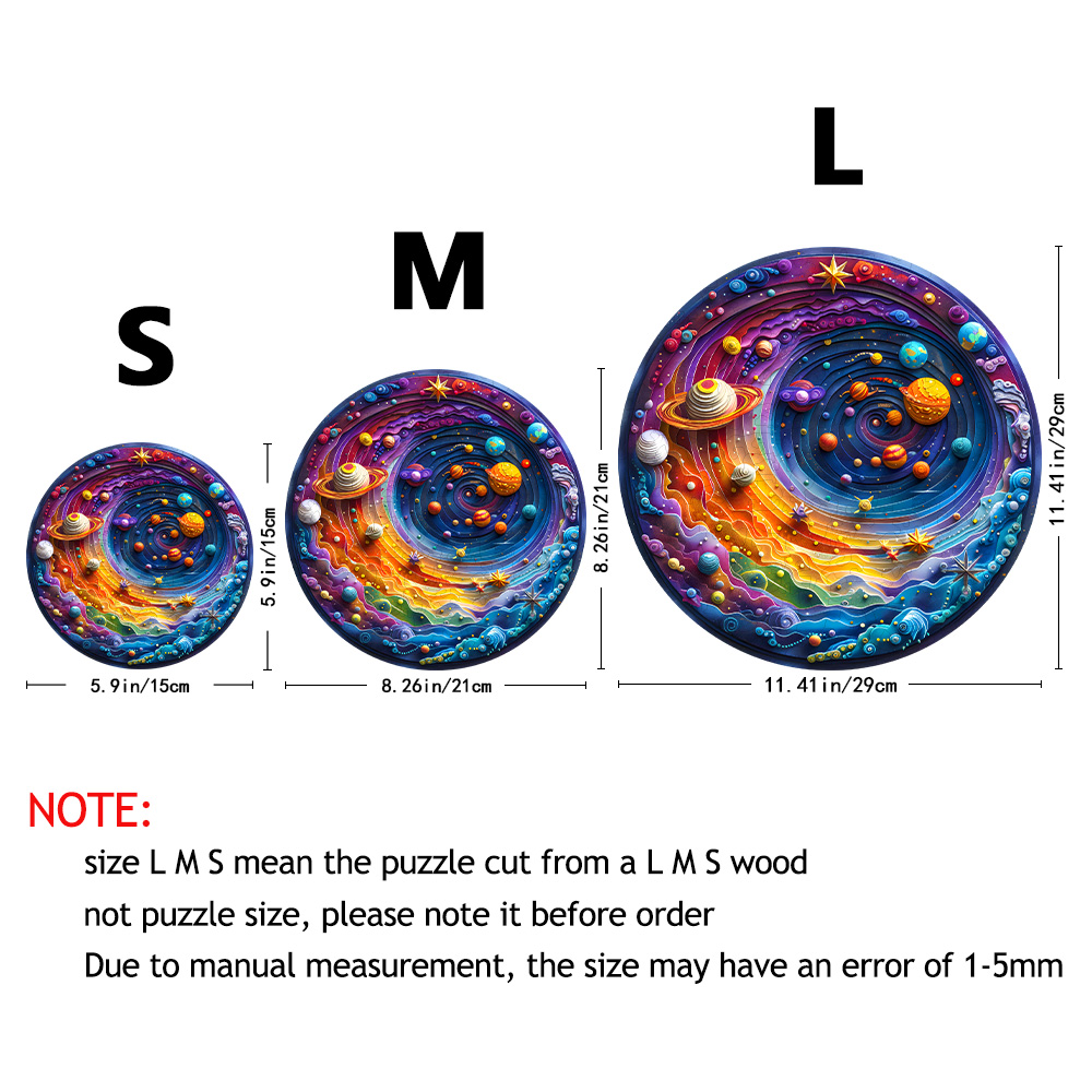 A Space Themed Wooden Puzzle Suitable For Adults - Challenging Irregular Shaped Intellectual Puzzle,