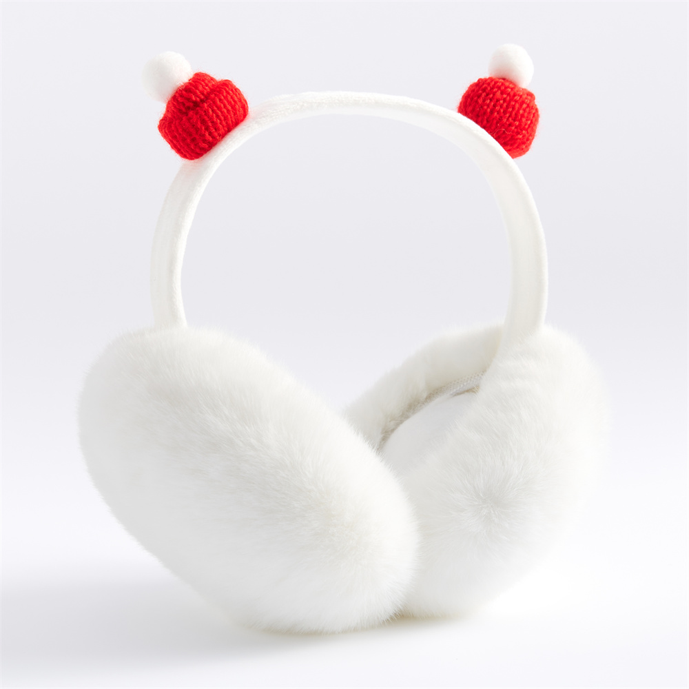 Anjj Ohrenschützer Faux Kaninchen ist hingefallen Hängen Ohr Abdeckung Warme Winter Ohrenschützer Pelz Ohrenschützer unisex Erwachsene Ohr Wärmer Falten: Himmel Blau