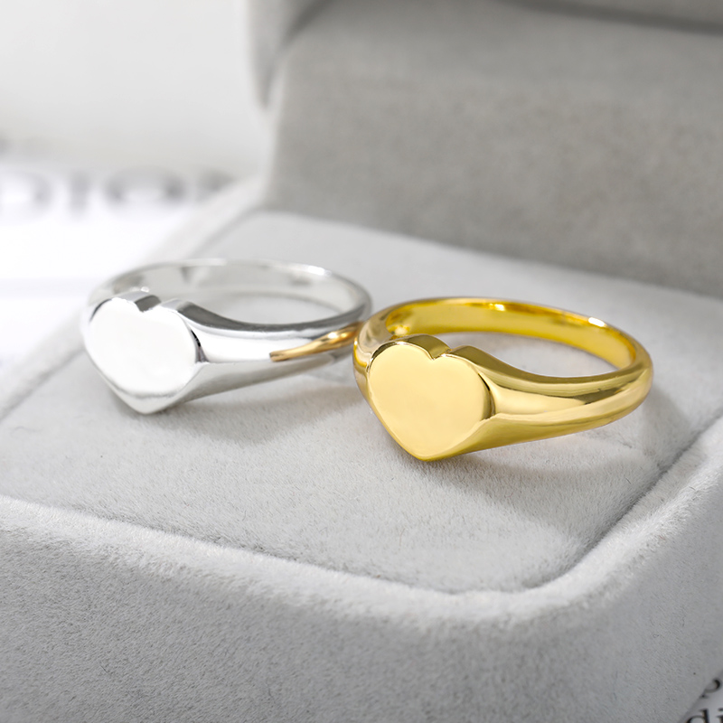Anillos en forma de corazón para mujer, Color dorado, acero inoxidable, anillos de compromiso de boda, joyería femenina, de aniversario