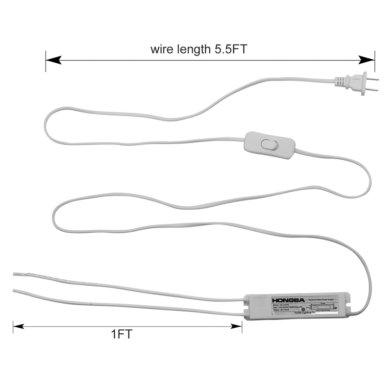 SHGO -HB-C02TE 3KV Power Supply for Glass Neon Sign Light Electronic Neon Signs Lights Transformer US Plug