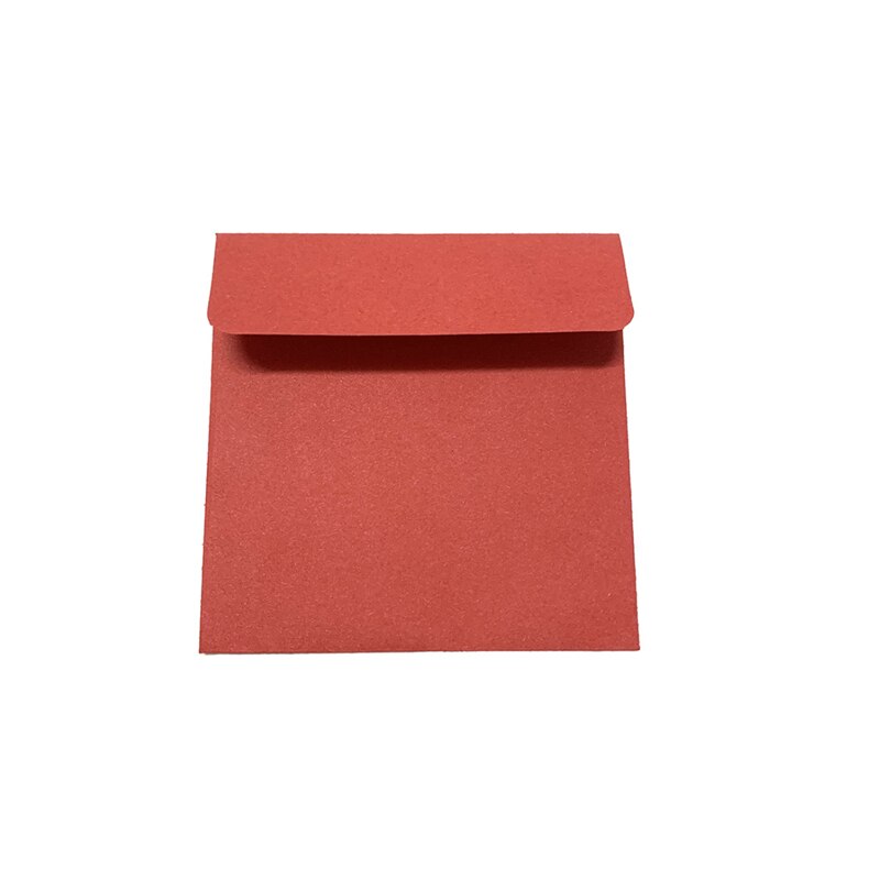 10Pcs 8 Kleur Vierkante Blanco Enveloppen 100*100Mm Wenskaarten Mini Cd Enveloppen Kaart Huwelijksuitnodiging: red