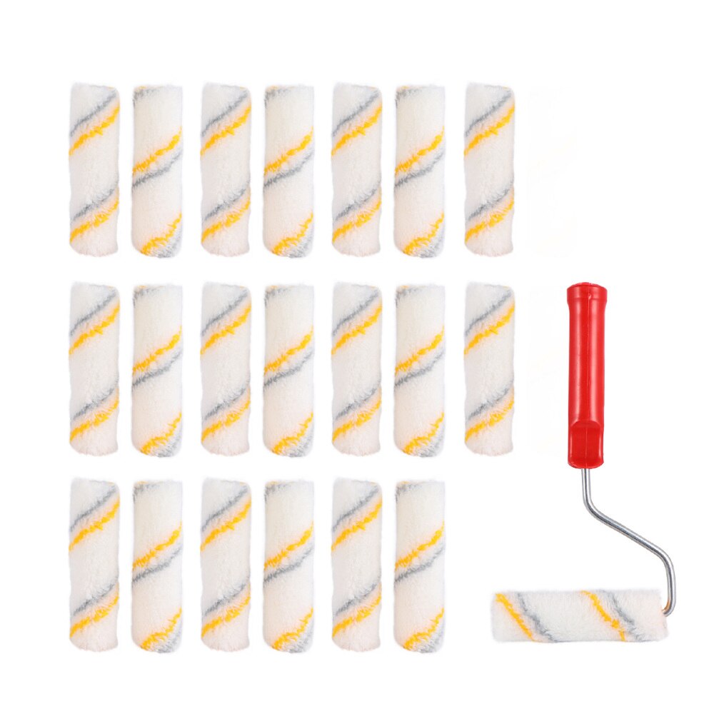1 Set 21pcs Paint Rollers Mini Roller Brush Melt Little Finger Roller Brush Coating Decorators Brush Wall Painting Tools (20