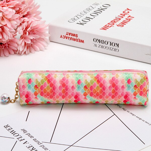 Pennal paljett rosa søt astuccio glitter for jenter piornik pennenzak okul kalem kutusu piurnik kotak pensil skoleutstyr: C
