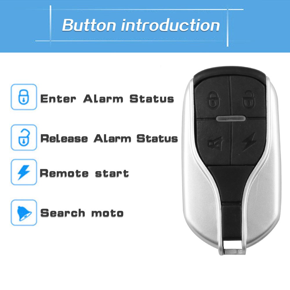 Sistema de alarma Universal para motocicleta, alarma de seguridad antirrobo para Moto, Control remoto, arranque del motor y altavoz para Moto