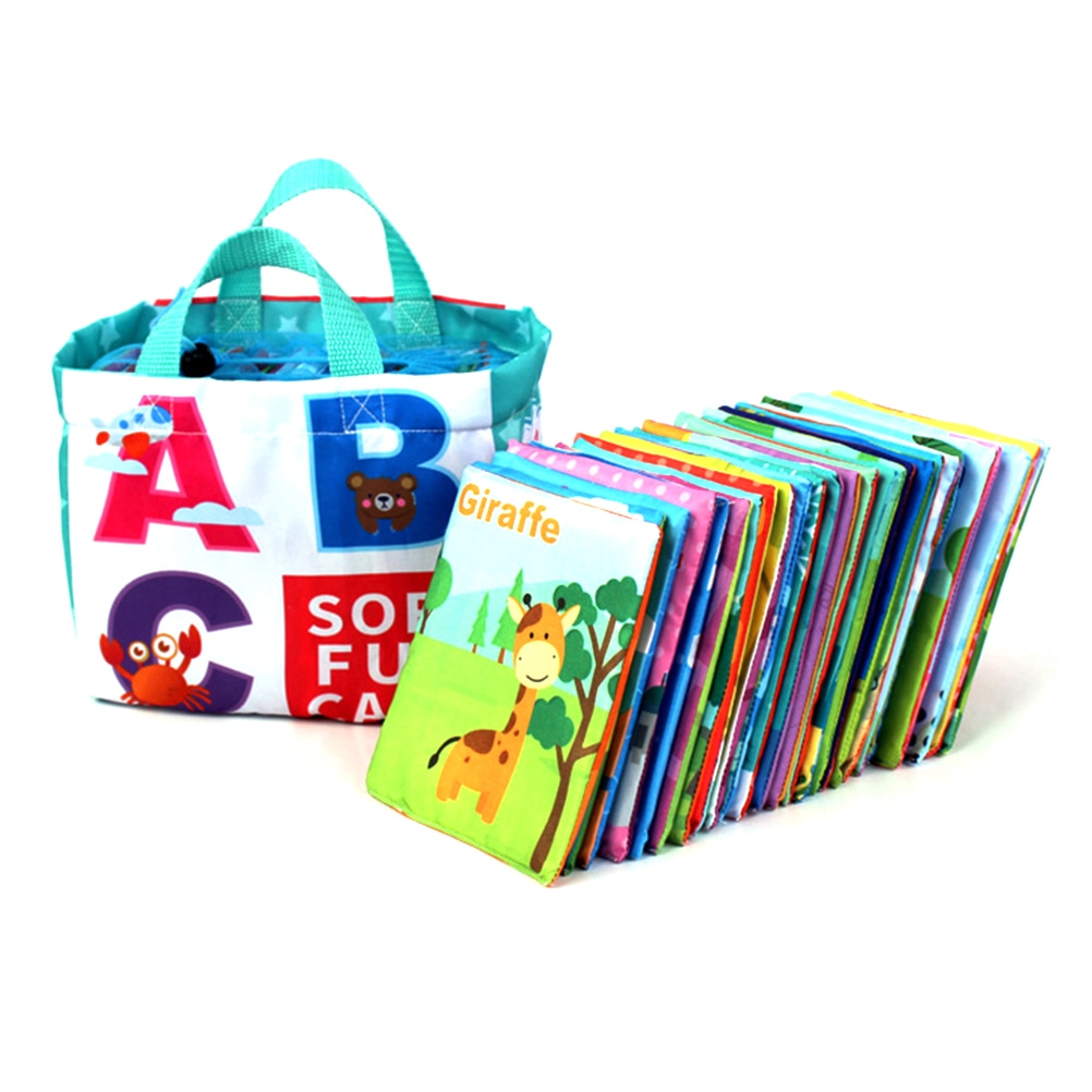 26Pcs Soft Alfabet Kaarten met Doek Opbergtas voor Kids Abc Leren Alfabet Leren Doek Boeken voor Pasgeboren Baby #40