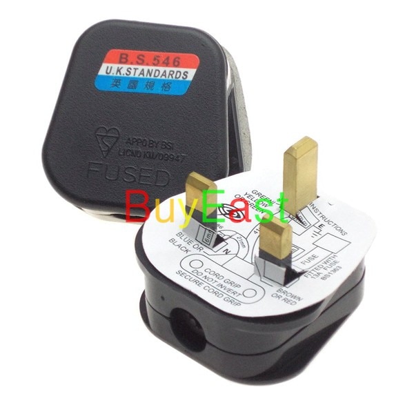 10 PCS UK, Ireland, Malaysia, Singapore, HK 13A Fused Rewireable Plug BS1363 13A