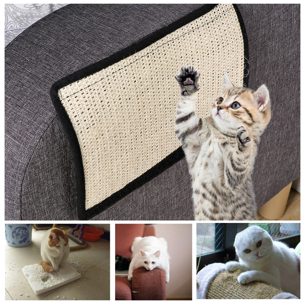 1PC Natuurlijke Sisal Zachte Stof Anti-stress Krassen Mat Sofa Protector Cover Couch Guard Meubels Bescherm Pads Huisdier producten
