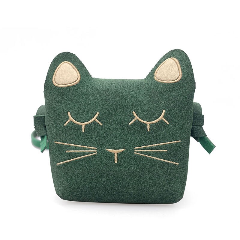 Mini Münze Tasche Nette Kinder Kinder Mädchen Prinzessin Wildleder PU Leder Kleine Haspe Geldbörsen Umhängetaschen Geldbörse Tasche: green