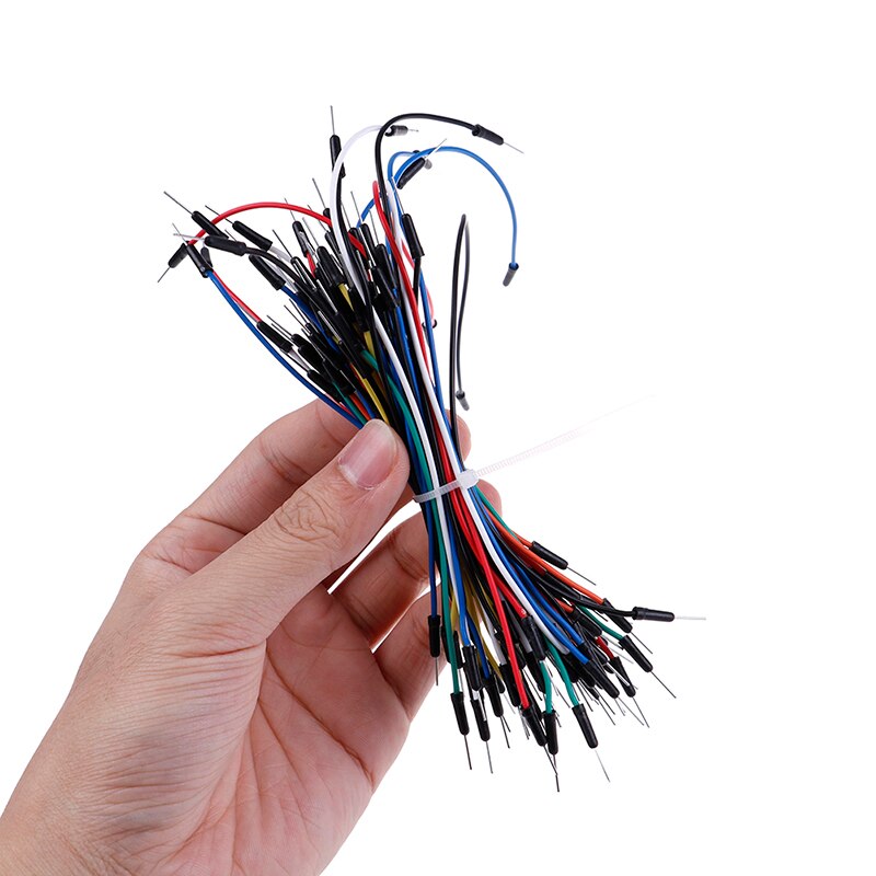 65pcs/lot Jump Wire Cable Male to Male Flexible Jumper Wires Breadboard DIY Starter Kit