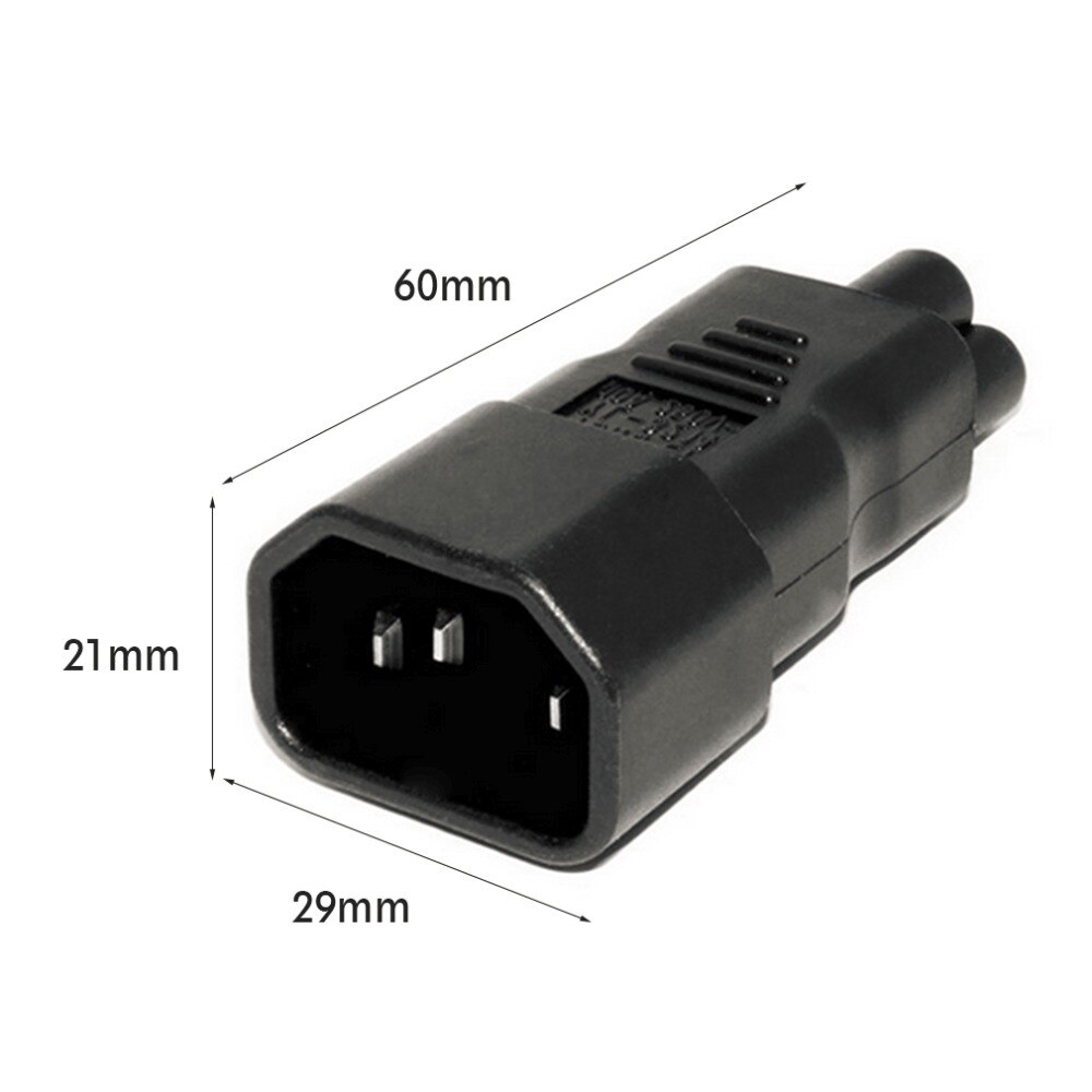 1pcs Plug Convertor C5 To C14 IEC320 Female Power Industrial Plug Adapter
