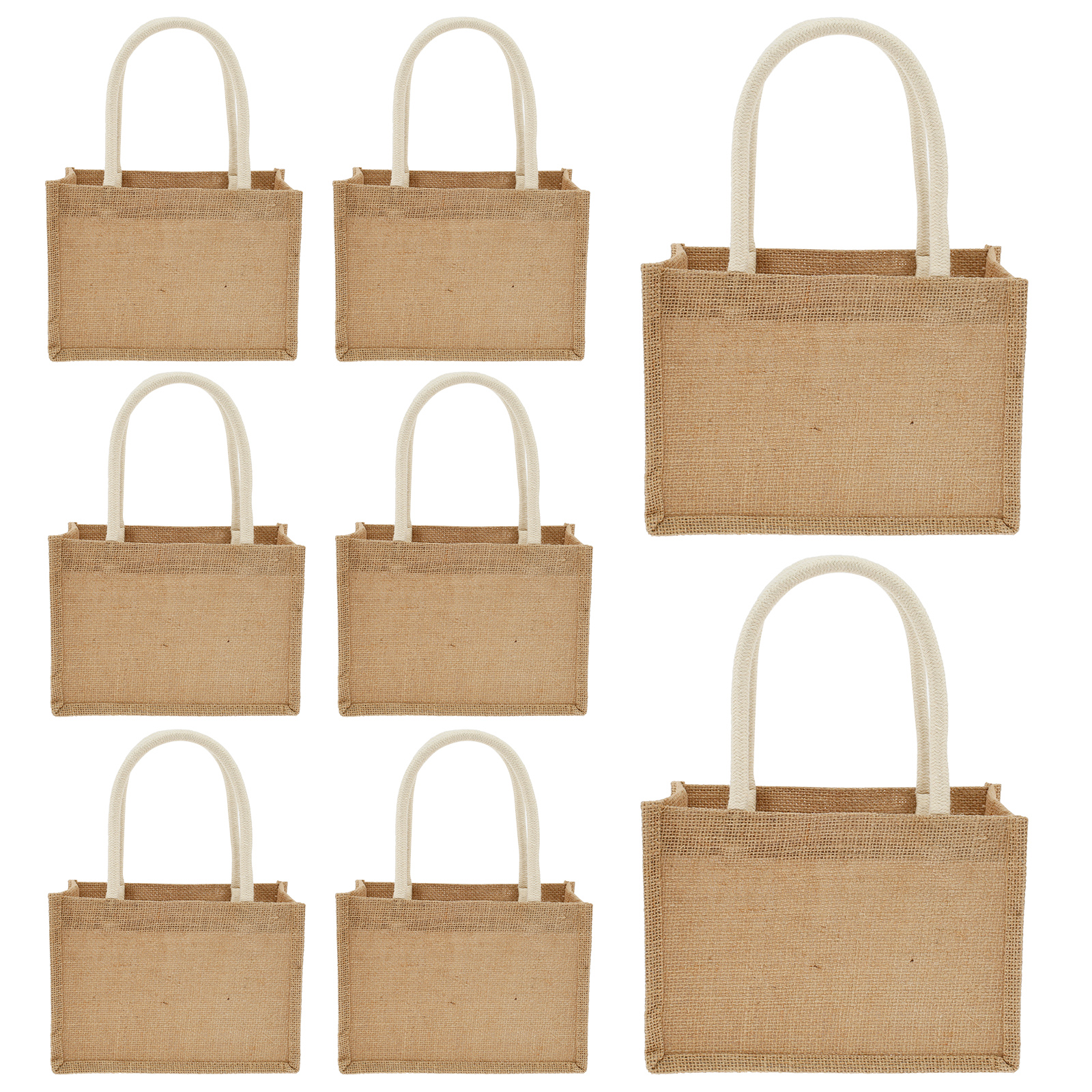 Burlap Tote Bags Mini Burlap Beach Bags Portable Jute Tote Bag Multipurpose Burlap Hand Bags for Shopping Trips Beach School: Blue