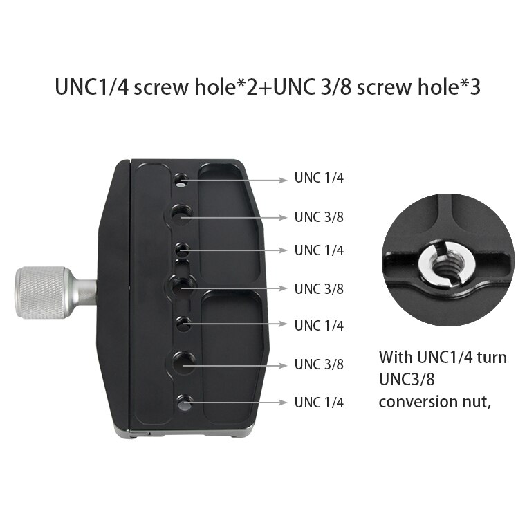 BEXIN QR-110N Camera Clamp Quick Release Clamp Tripod Mount Adapter Dslr Stand Portable Clamp for Arca Swiss Camera