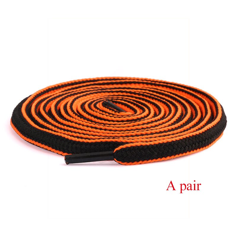 1 Pair Semi-circular Shoelaces Top Polyester Color Match Classic Shoelace For Sneakers Sports Shoes String 130 cm: Orange